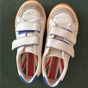 Mini Biden Kids White Leather Sneakers Size 13
